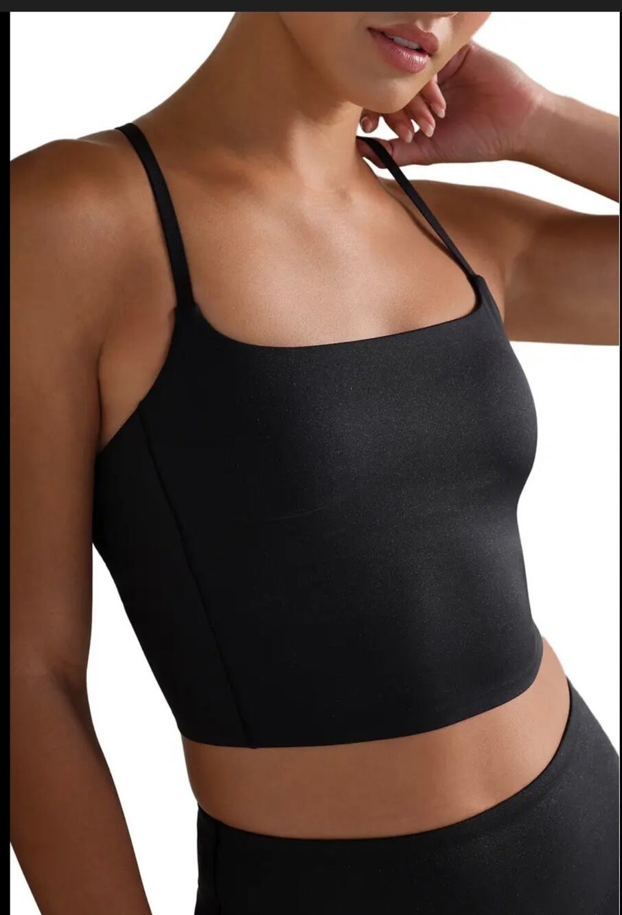 Rhône Women's Shimmer Longline Sports Bra Medium Black